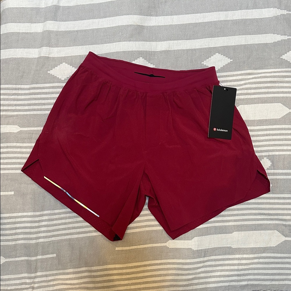 NWT Lululemon Men's Fast and Free 6" lined shorts